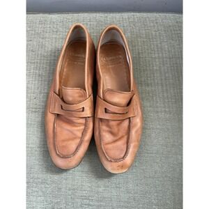 Vintage Church's‎ Custom Grade Leather Loafers Mens Size 9 Made in Italy Tan